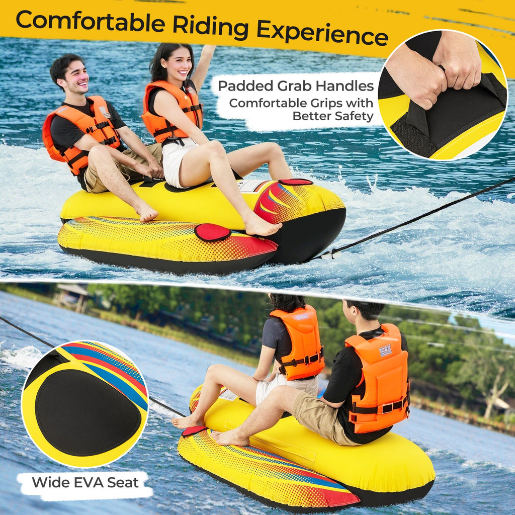 1 or 2 Person Inflatable Towable Tube Banana Boat for Boating